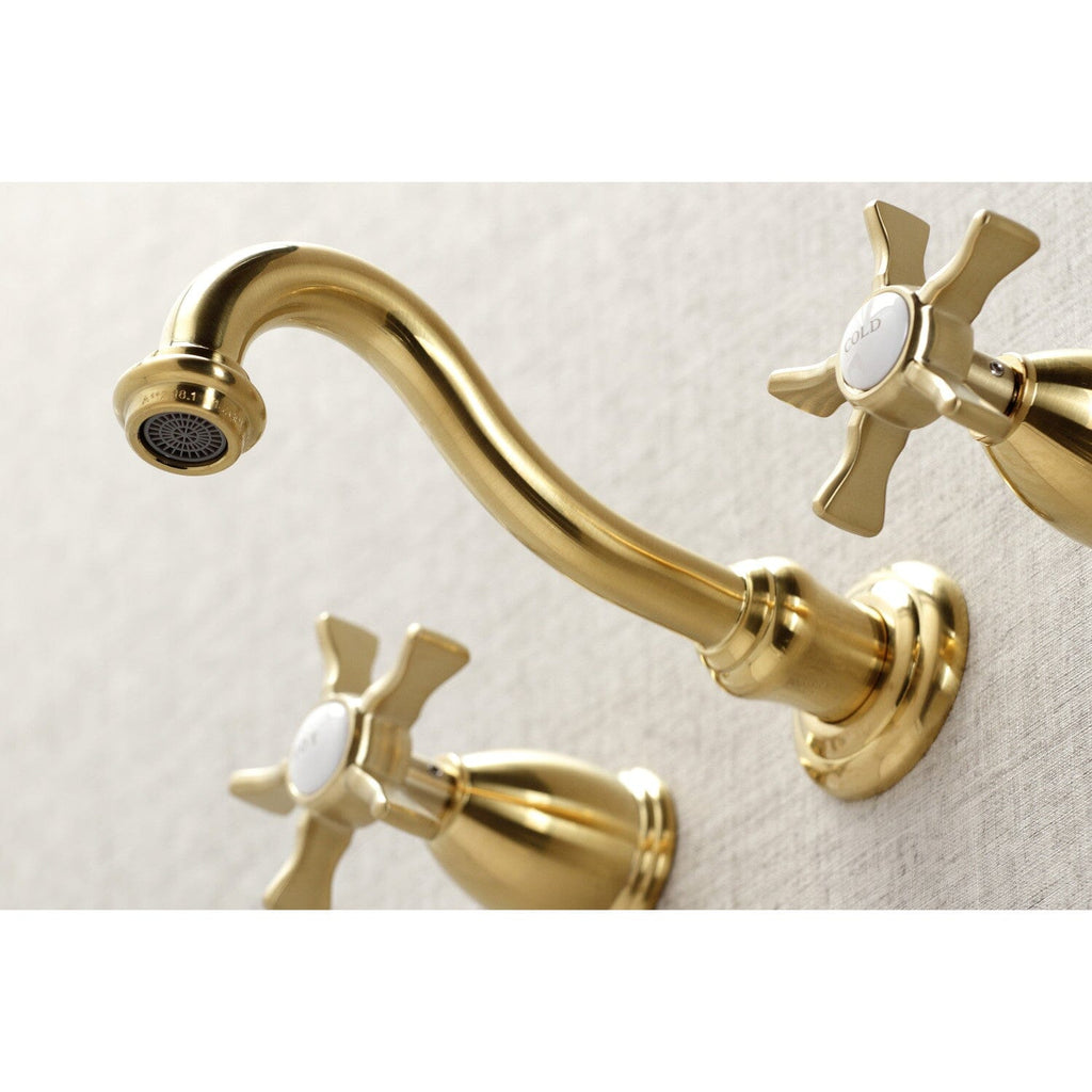 Hamilton Double-Handle 3-Hole Wall Mount Bathroom Faucet
