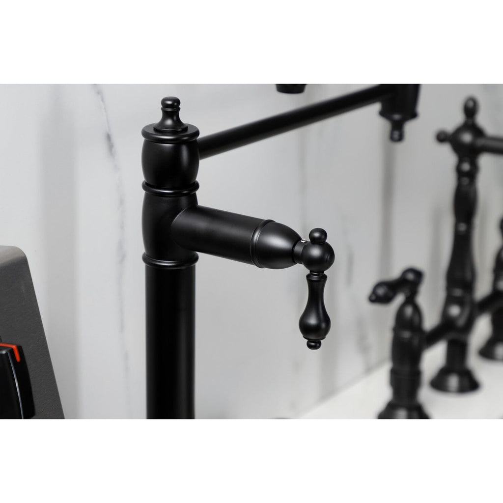 Restoration Two-Handle 1-Hole Deck Mount Pot Filler Faucet