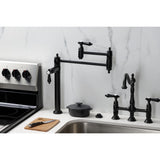 Heirloom Two-Handle 1-Hole Deck Mount Pot Filler Faucet