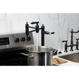 Heirloom Two-Handle 1-Hole Deck Mount Pot Filler Faucet