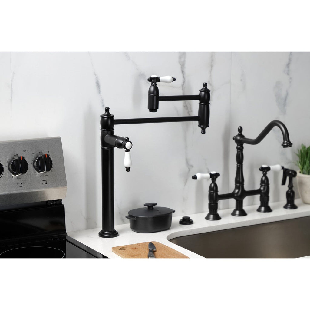 Bel-Air Two-Handle 1-Hole Deck Mount Pot Filler Faucet