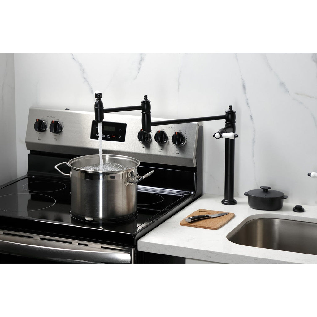 Bel-Air Two-Handle 1-Hole Deck Mount Pot Filler Faucet