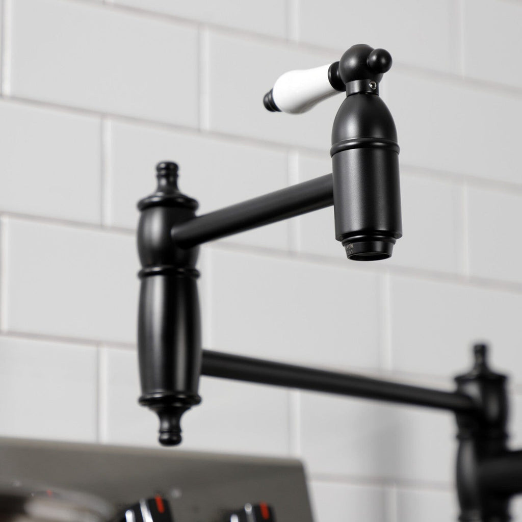 Restoration Two-Handle 1-Hole Deck Mount Pot Filler Faucet