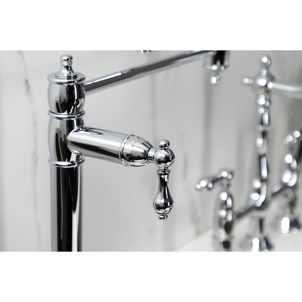 Restoration Two-Handle 1-Hole Deck Mount Pot Filler Faucet