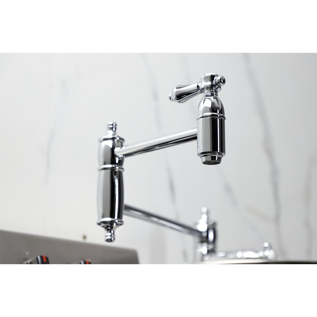 Heirloom Two-Handle 1-Hole Deck Mount Pot Filler Faucet