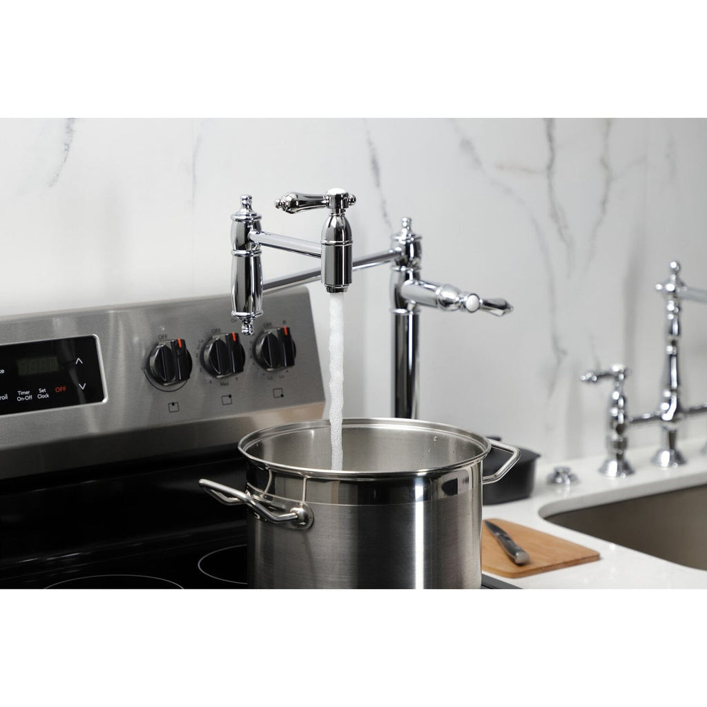 Heirloom Two-Handle 1-Hole Deck Mount Pot Filler Faucet