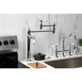 Bel-Air Two-Handle 1-Hole Deck Mount Pot Filler Faucet