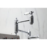 Bel-Air Two-Handle 1-Hole Deck Mount Pot Filler Faucet