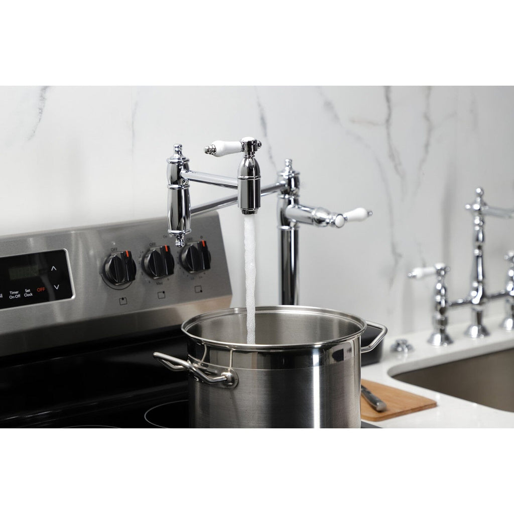 Bel-Air Two-Handle 1-Hole Deck Mount Pot Filler Faucet