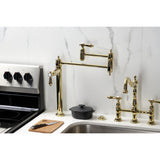 Heirloom Two-Handle 1-Hole Deck Mount Pot Filler Faucet