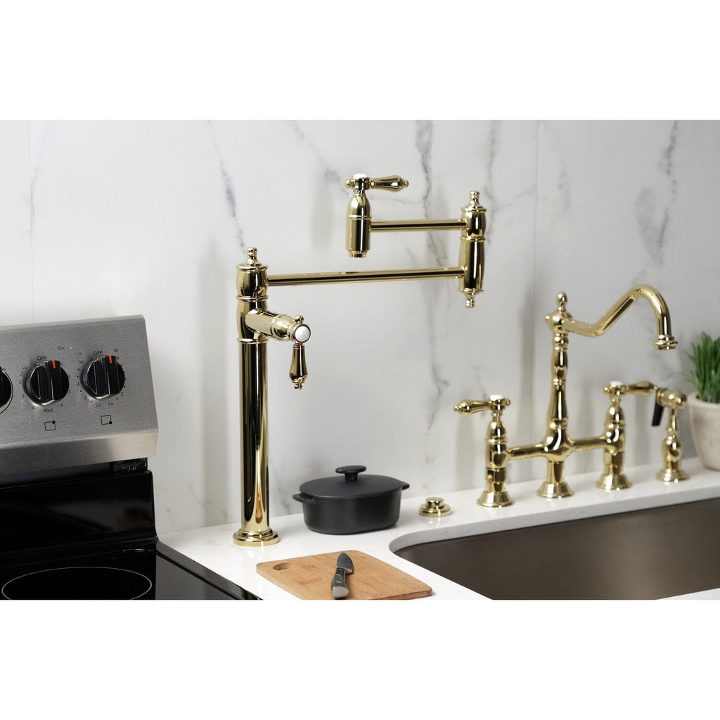 Heirloom Two-Handle 1-Hole Deck Mount Pot Filler Faucet
