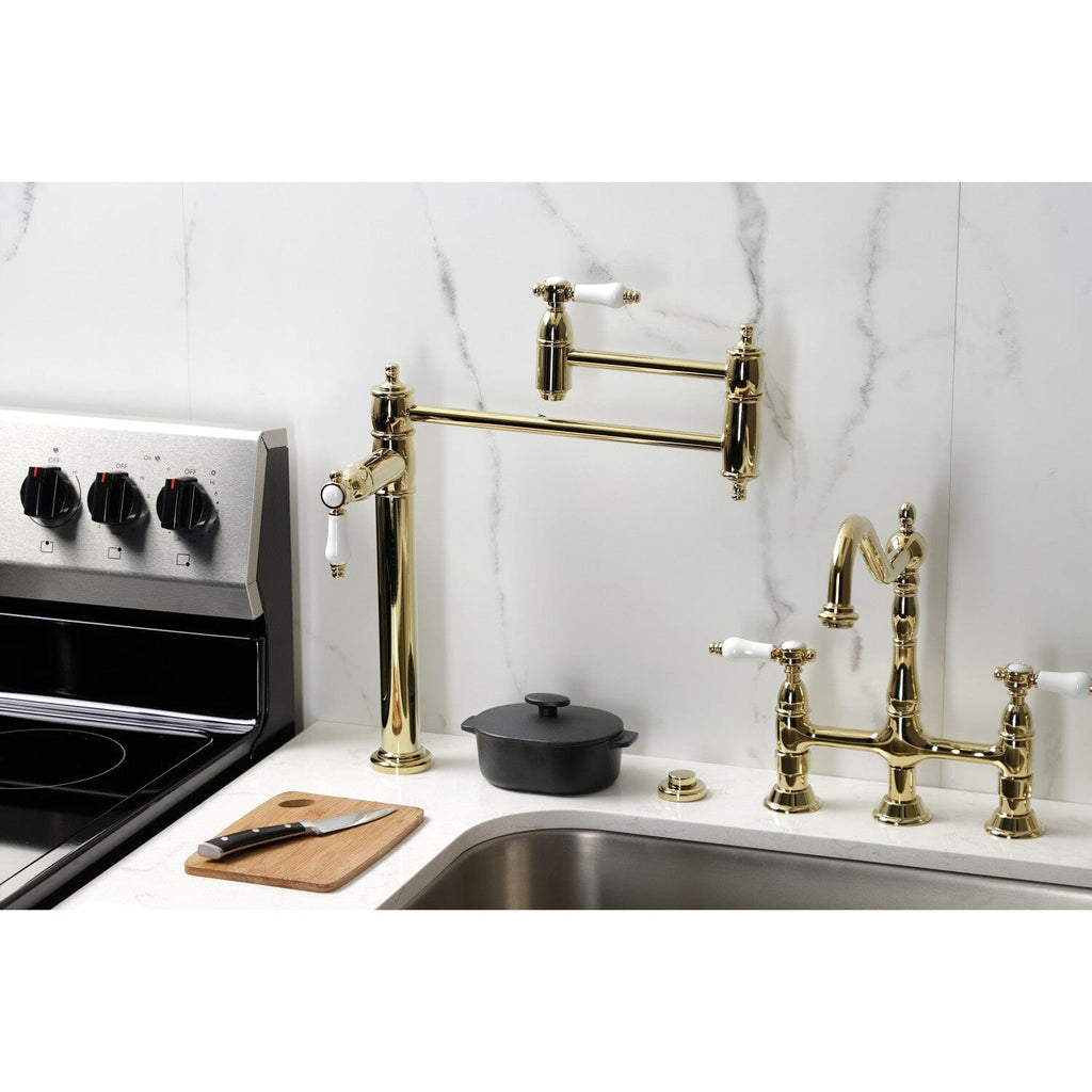 Bel-Air Two-Handle 1-Hole Deck Mount Pot Filler Faucet