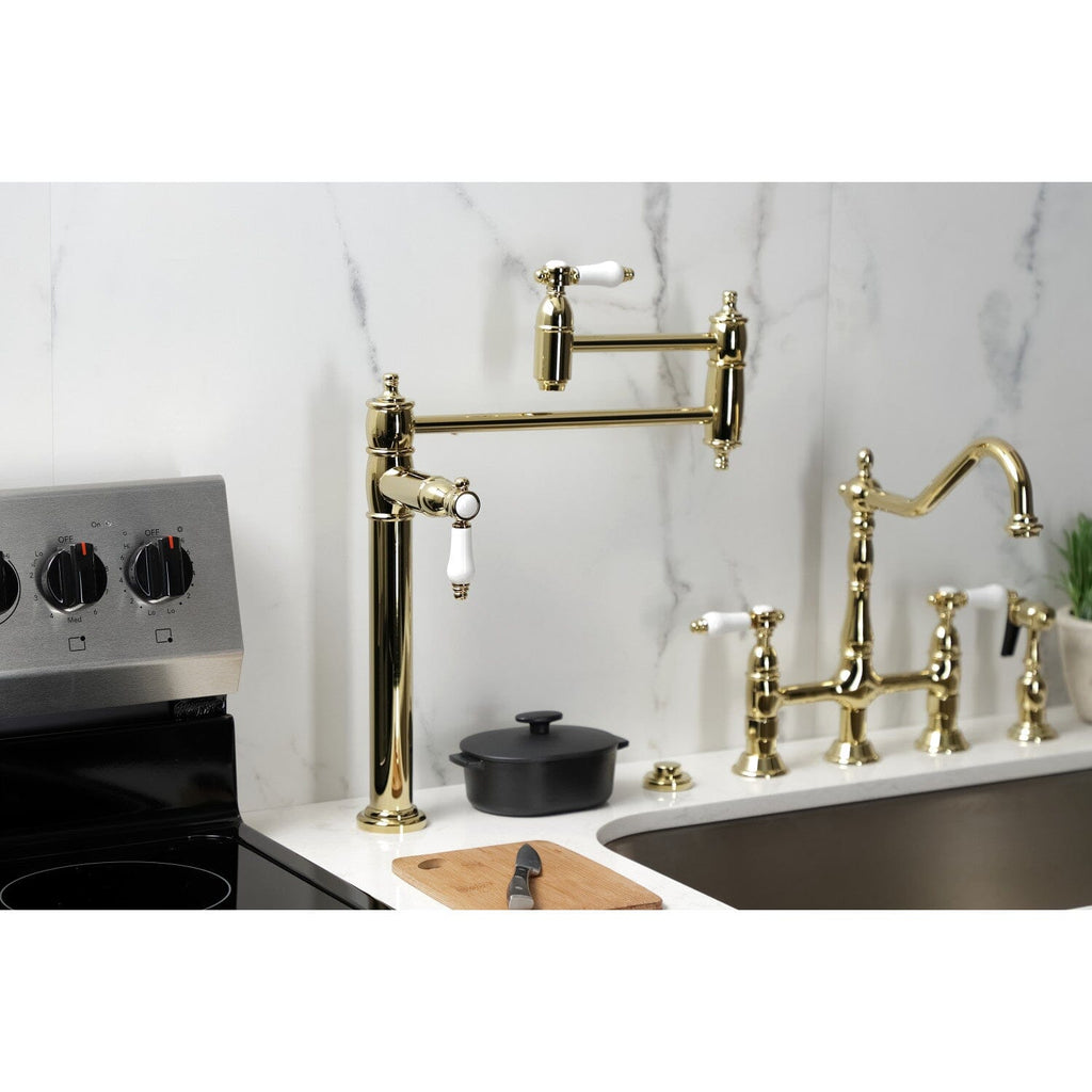 Bel-Air Two-Handle 1-Hole Deck Mount Pot Filler Faucet