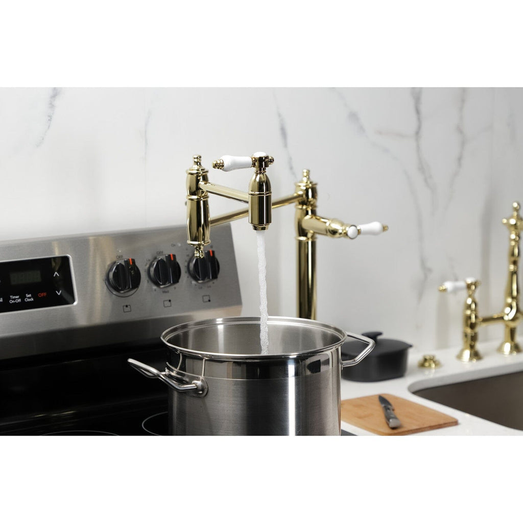 Bel-Air Two-Handle 1-Hole Deck Mount Pot Filler Faucet
