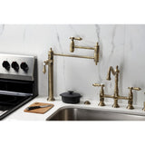 Heirloom Two-Handle 1-Hole Deck Mount Pot Filler Faucet