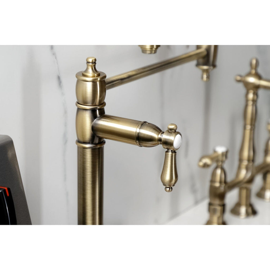Heirloom Two-Handle 1-Hole Deck Mount Pot Filler Faucet