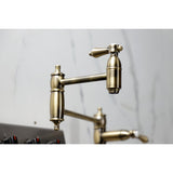 Heirloom Two-Handle 1-Hole Deck Mount Pot Filler Faucet