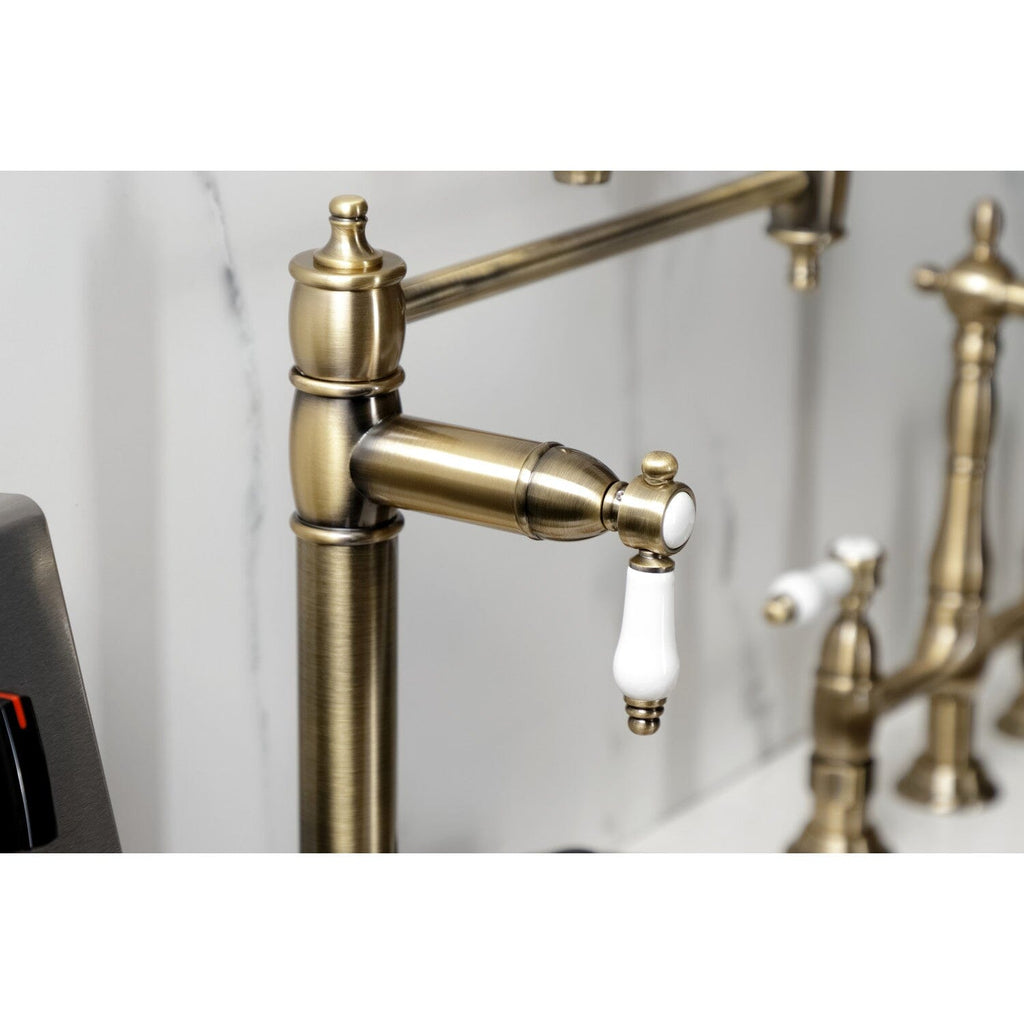 Bel-Air Two-Handle 1-Hole Deck Mount Pot Filler Faucet