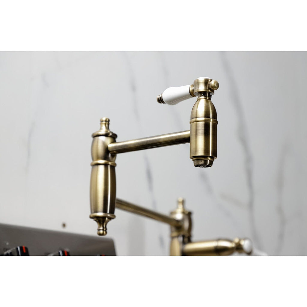 Bel-Air Two-Handle 1-Hole Deck Mount Pot Filler Faucet