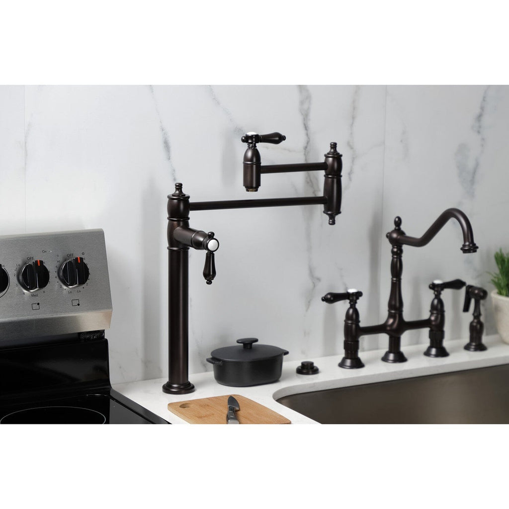Heirloom Two-Handle 1-Hole Deck Mount Pot Filler Faucet
