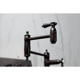 Heirloom Two-Handle 1-Hole Deck Mount Pot Filler Faucet