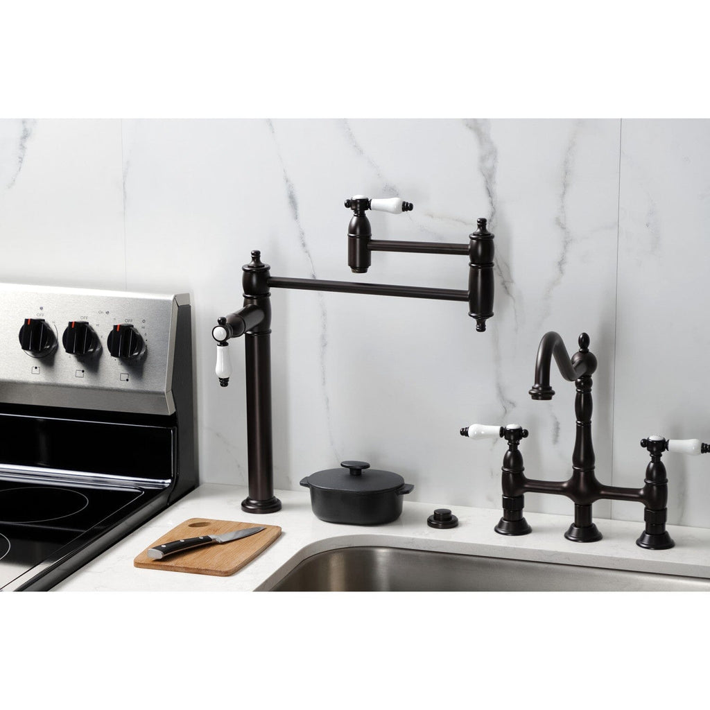 Bel-Air Two-Handle 1-Hole Deck Mount Pot Filler Faucet
