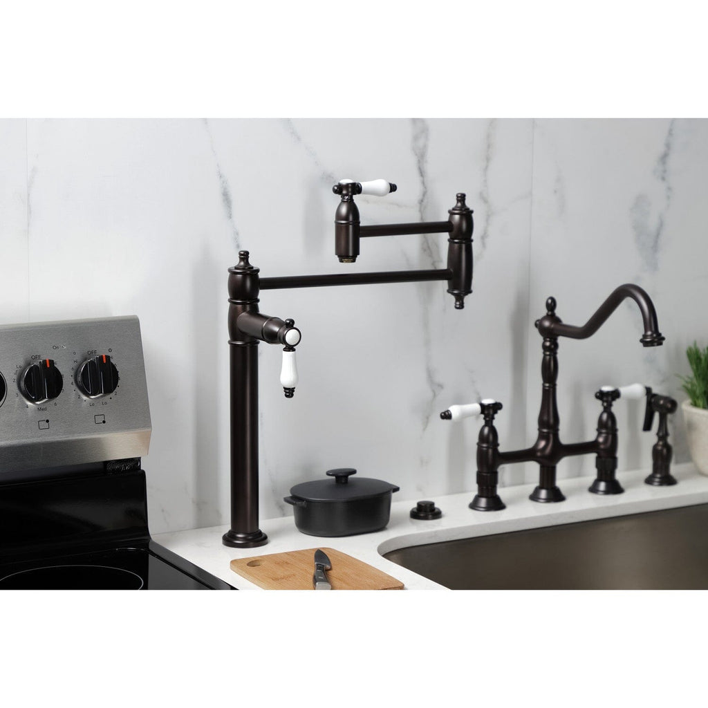 Bel-Air Two-Handle 1-Hole Deck Mount Pot Filler Faucet