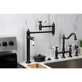 Bel-Air Two-Handle 1-Hole Deck Mount Pot Filler Faucet