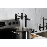 Bel-Air Two-Handle 1-Hole Deck Mount Pot Filler Faucet