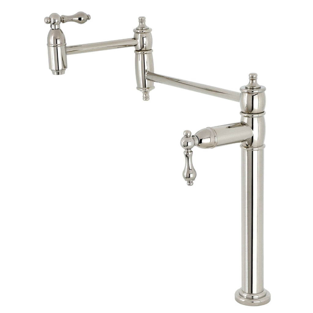 Restoration Two-Handle 1-Hole Deck Mount Pot Filler Faucet