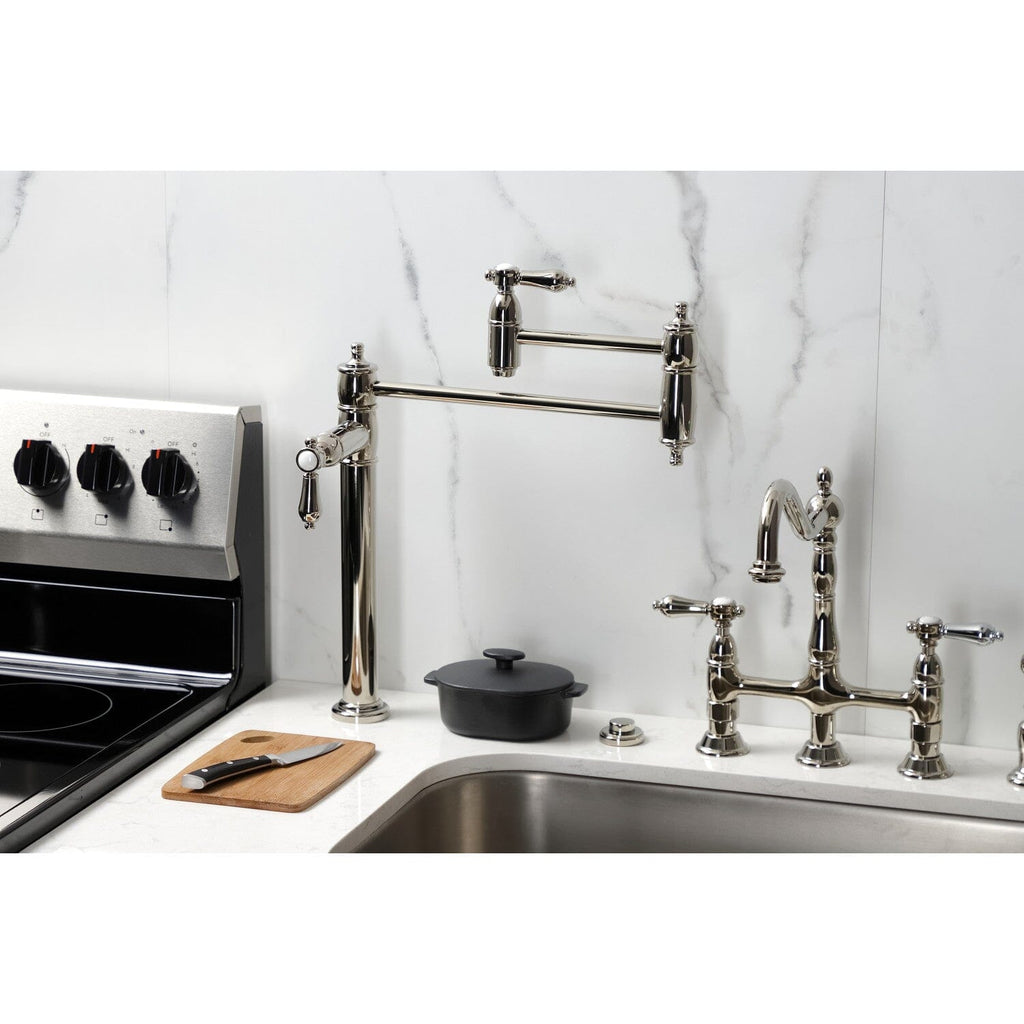 Heirloom Two-Handle 1-Hole Deck Mount Pot Filler Faucet