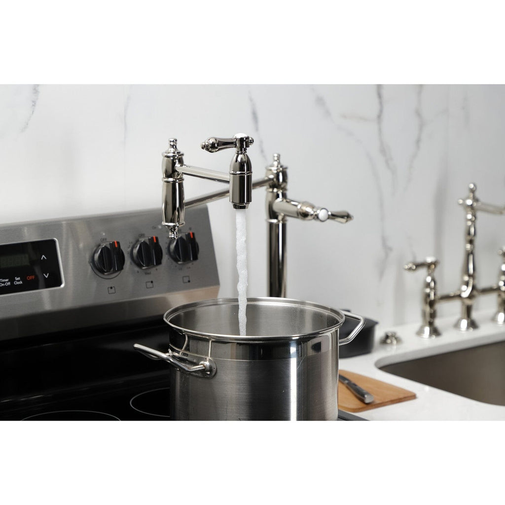 Heirloom Two-Handle 1-Hole Deck Mount Pot Filler Faucet