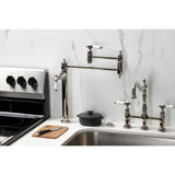 Bel-Air Two-Handle 1-Hole Deck Mount Pot Filler Faucet