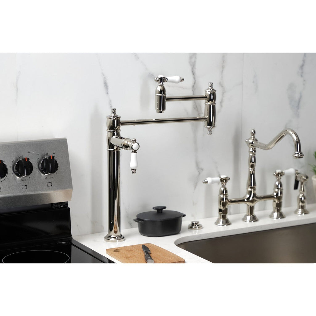 Bel-Air Two-Handle 1-Hole Deck Mount Pot Filler Faucet