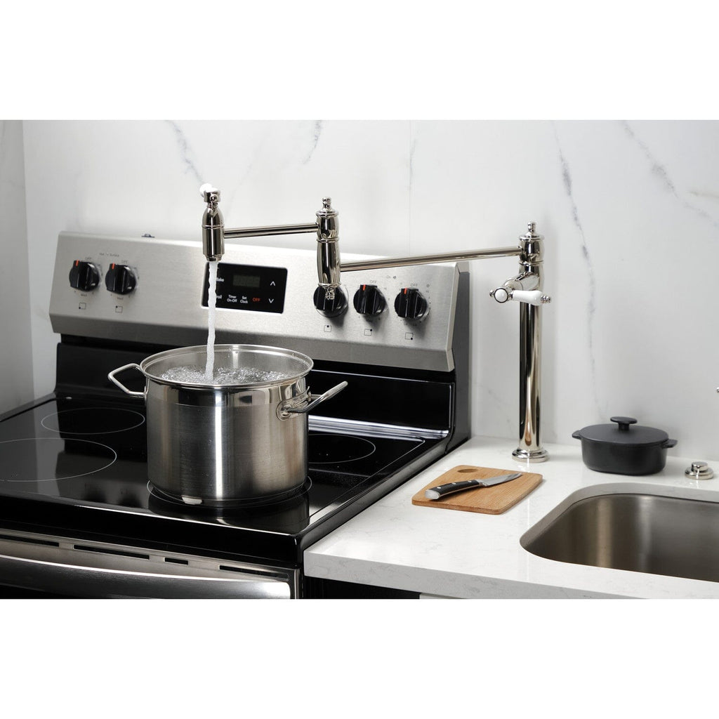 Bel-Air Two-Handle 1-Hole Deck Mount Pot Filler Faucet