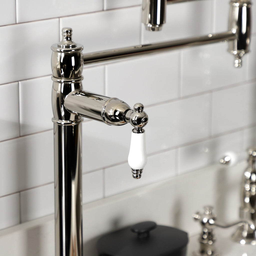 Restoration Two-Handle 1-Hole Deck Mount Pot Filler Faucet