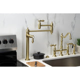 Heirloom Two-Handle 1-Hole Deck Mount Pot Filler Faucet