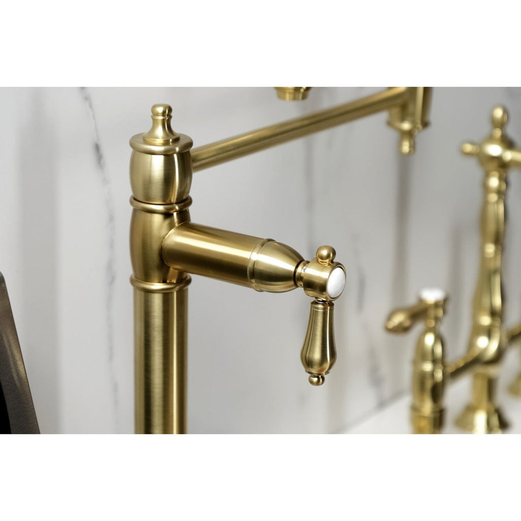 Heirloom Two-Handle 1-Hole Deck Mount Pot Filler Faucet