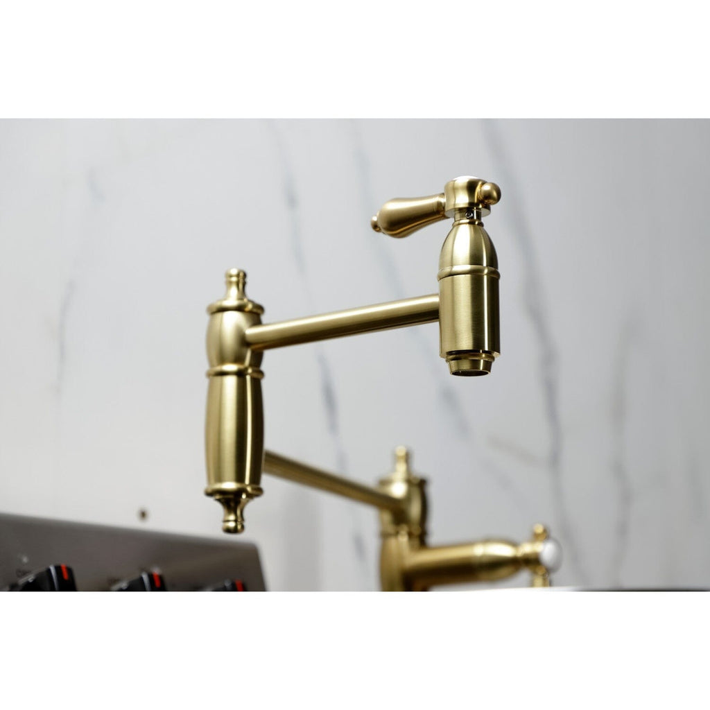 Heirloom Two-Handle 1-Hole Deck Mount Pot Filler Faucet