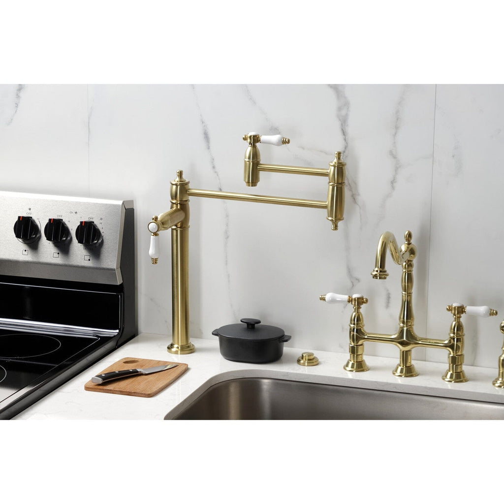 Bel-Air Two-Handle 1-Hole Deck Mount Pot Filler Faucet
