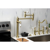 Bel-Air Two-Handle 1-Hole Deck Mount Pot Filler Faucet