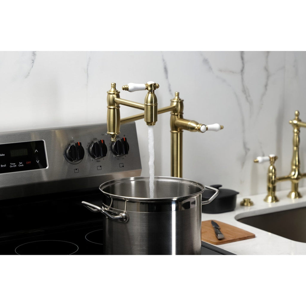 Bel-Air Two-Handle 1-Hole Deck Mount Pot Filler Faucet