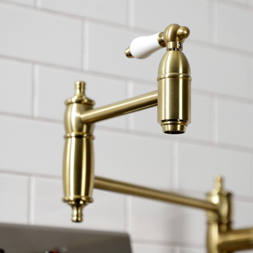 Restoration Two-Handle 1-Hole Deck Mount Pot Filler Faucet