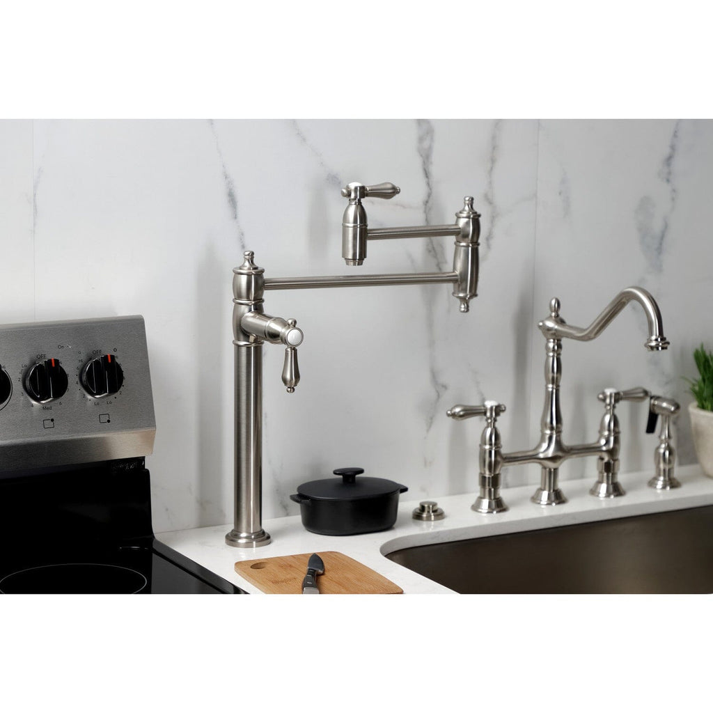 Heirloom Two-Handle 1-Hole Deck Mount Pot Filler Faucet