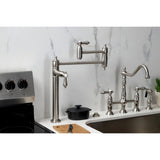 Heirloom Two-Handle 1-Hole Deck Mount Pot Filler Faucet