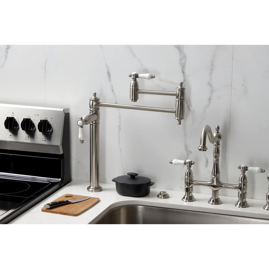 Bel-Air Two-Handle 1-Hole Deck Mount Pot Filler Faucet