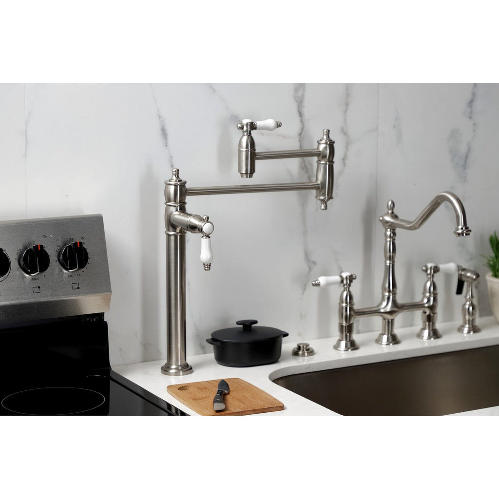 Bel-Air Two-Handle 1-Hole Deck Mount Pot Filler Faucet