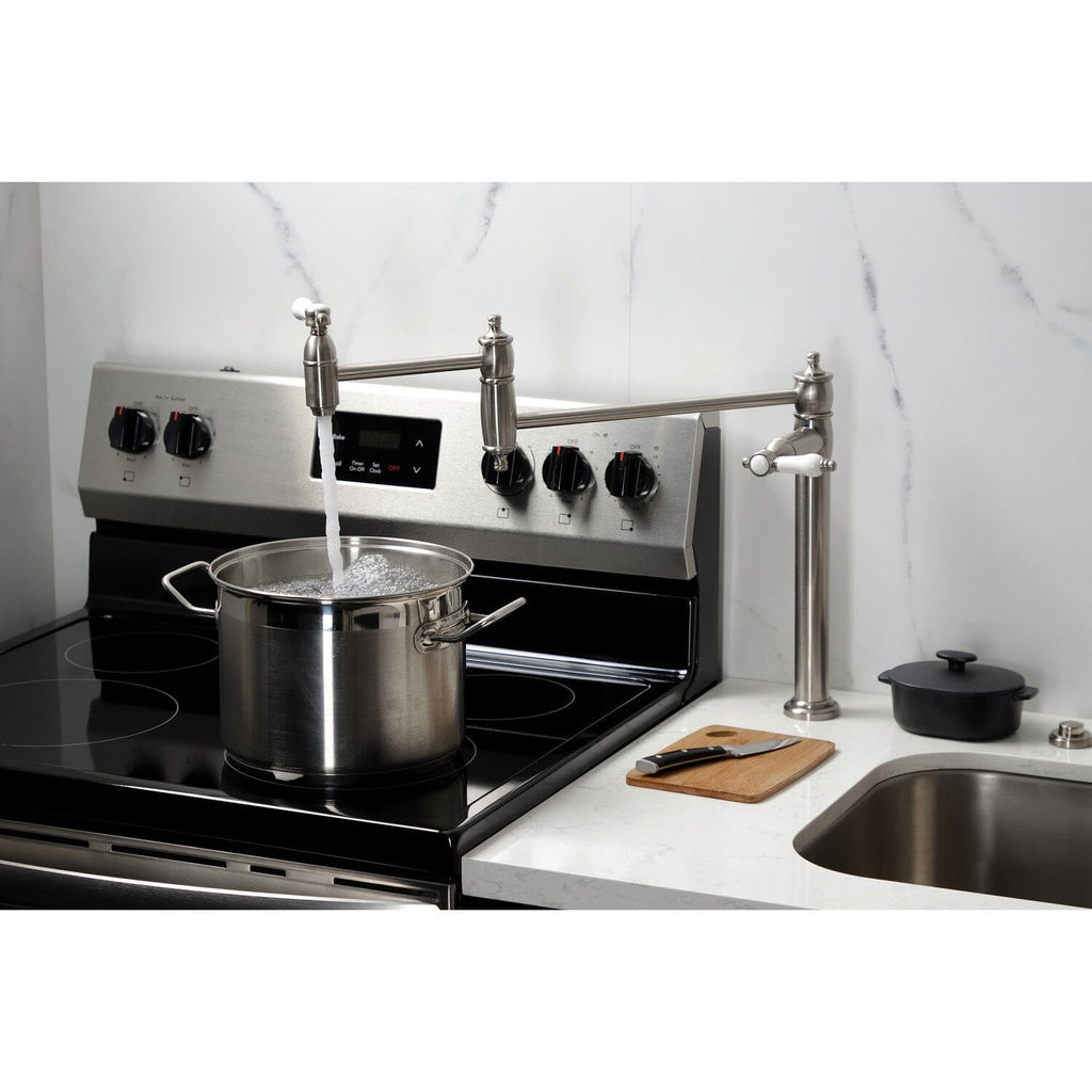 Bel-Air Two-Handle 1-Hole Deck Mount Pot Filler Faucet