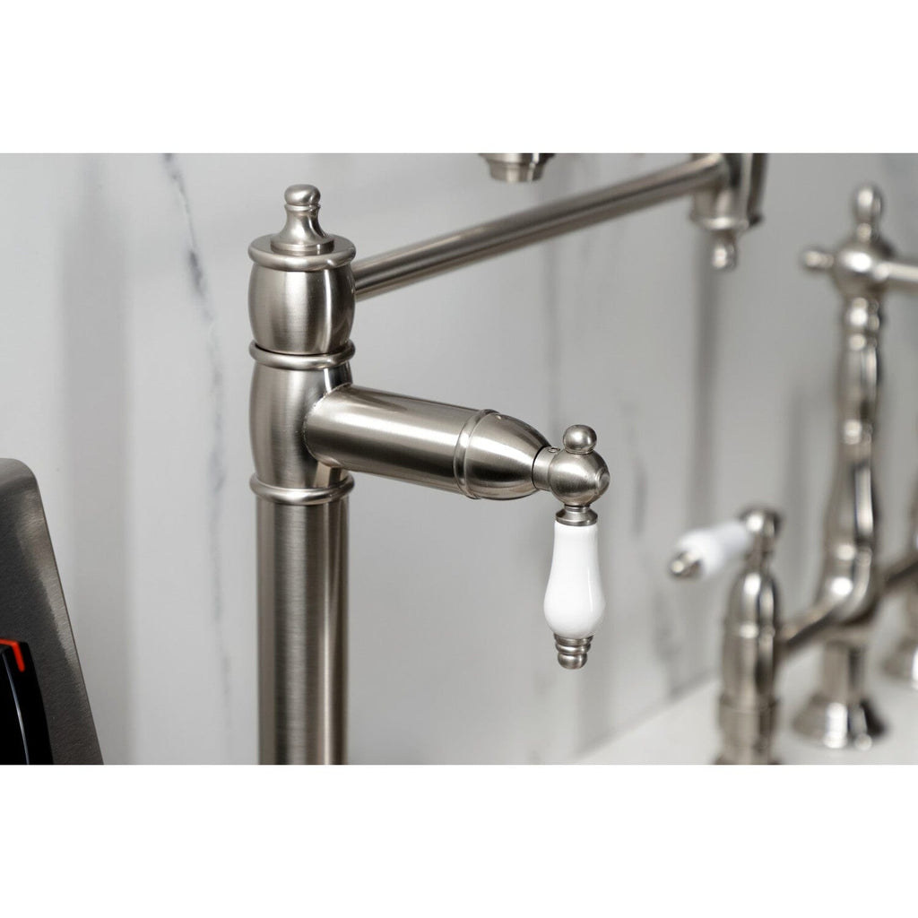 Restoration Two-Handle 1-Hole Deck Mount Pot Filler Faucet