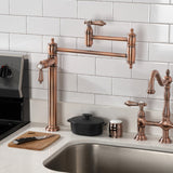Heirloom Two-Handle 1-Hole Deck Mount Pot Filler Faucet